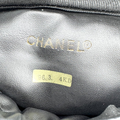 Chanel Vintage Timeless Cosmetic Case Patent, Black, Patent Leather, Clutch