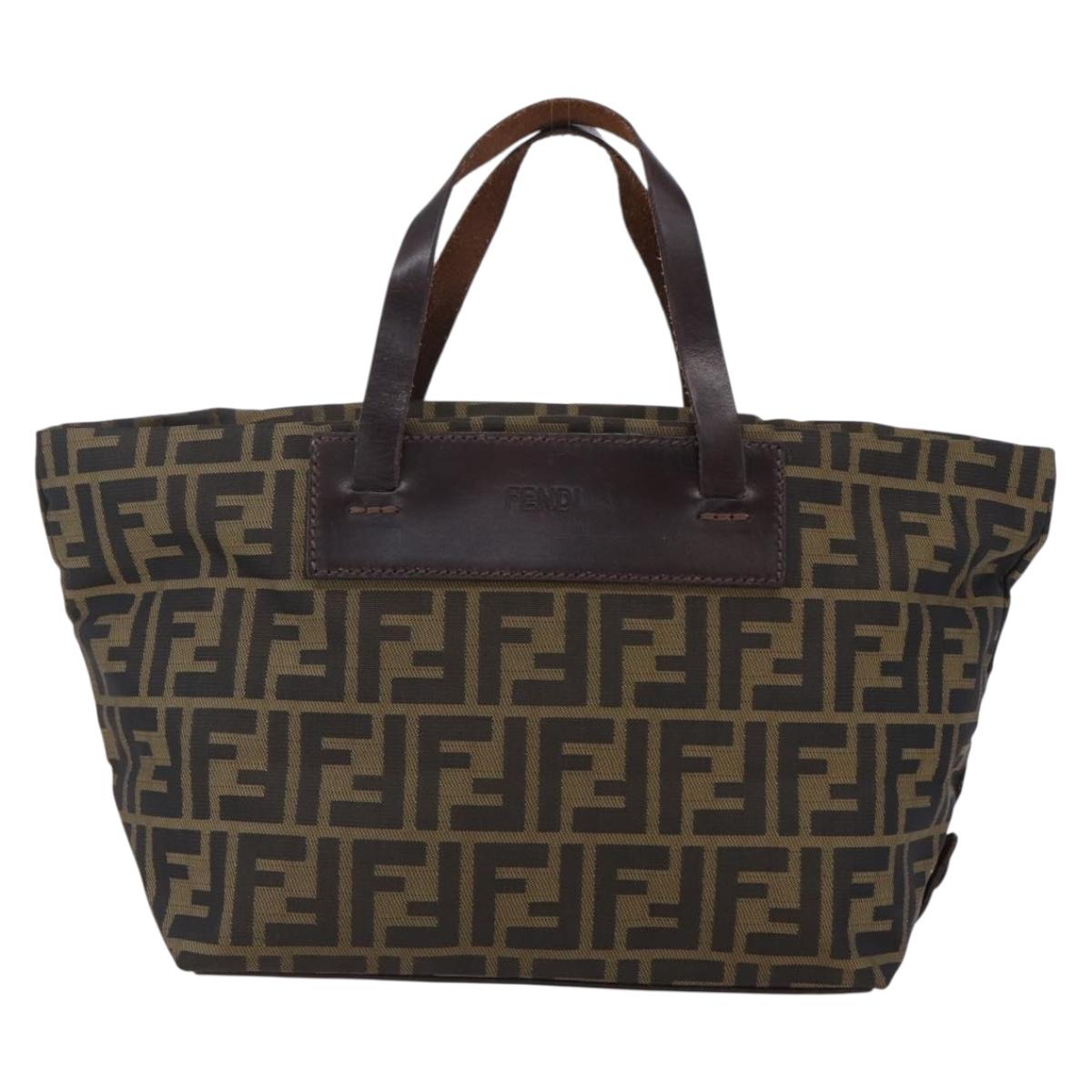 Fendi Vintage Zucca Handbag Zucca, BLACK, CANVAS, Handbag