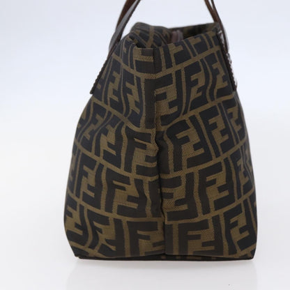 Fendi Vintage Zucca Handbag Zucca, BLACK, CANVAS, Handbag