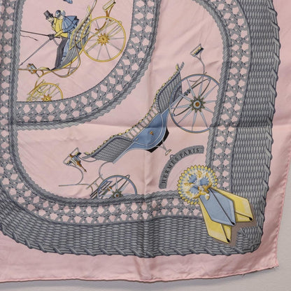 Hermes Carré 90 Silk multicolor, Pink, Silk, Scarf