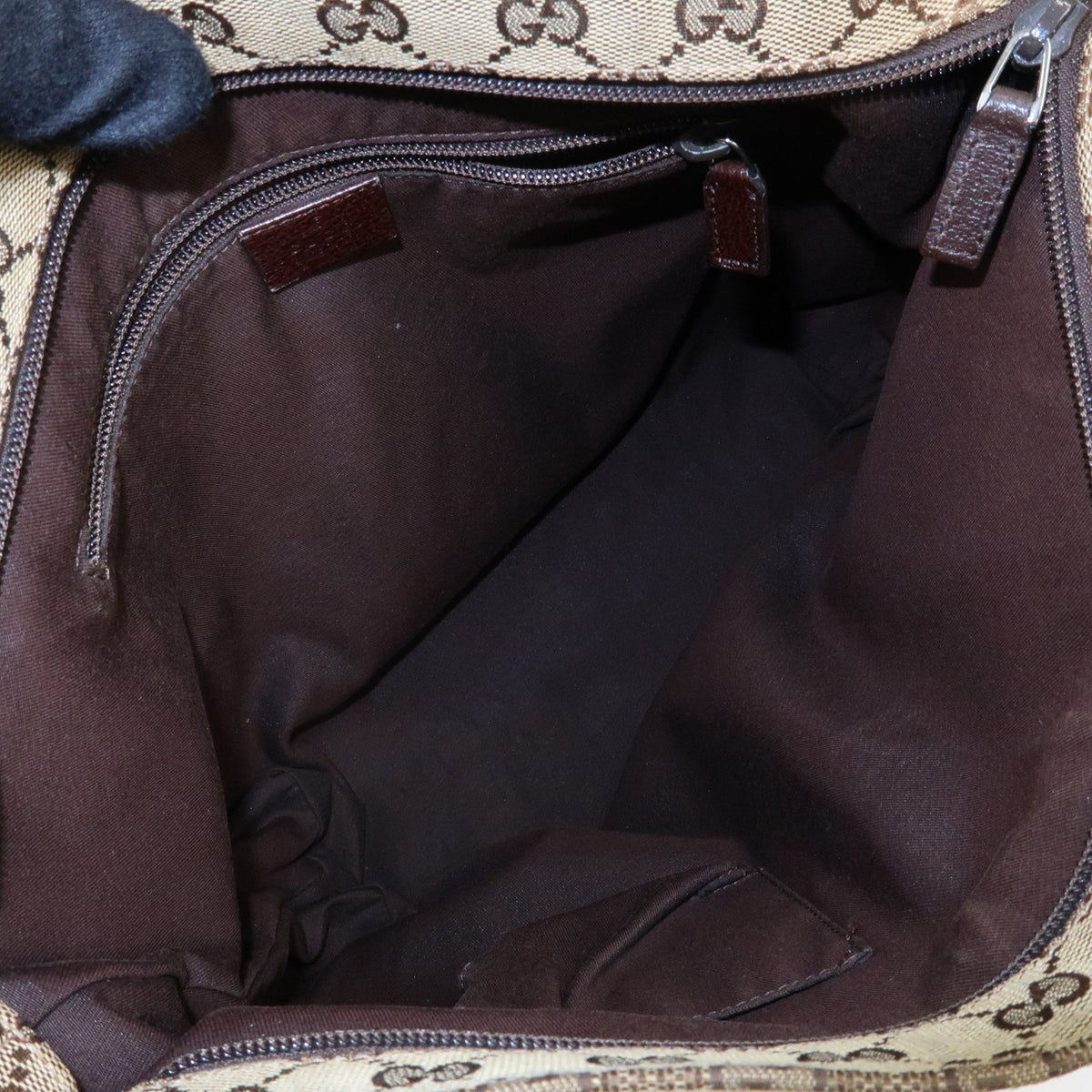 Gucci Web Strap Messenger GG Canvas, Beige, Canvas, Handbag