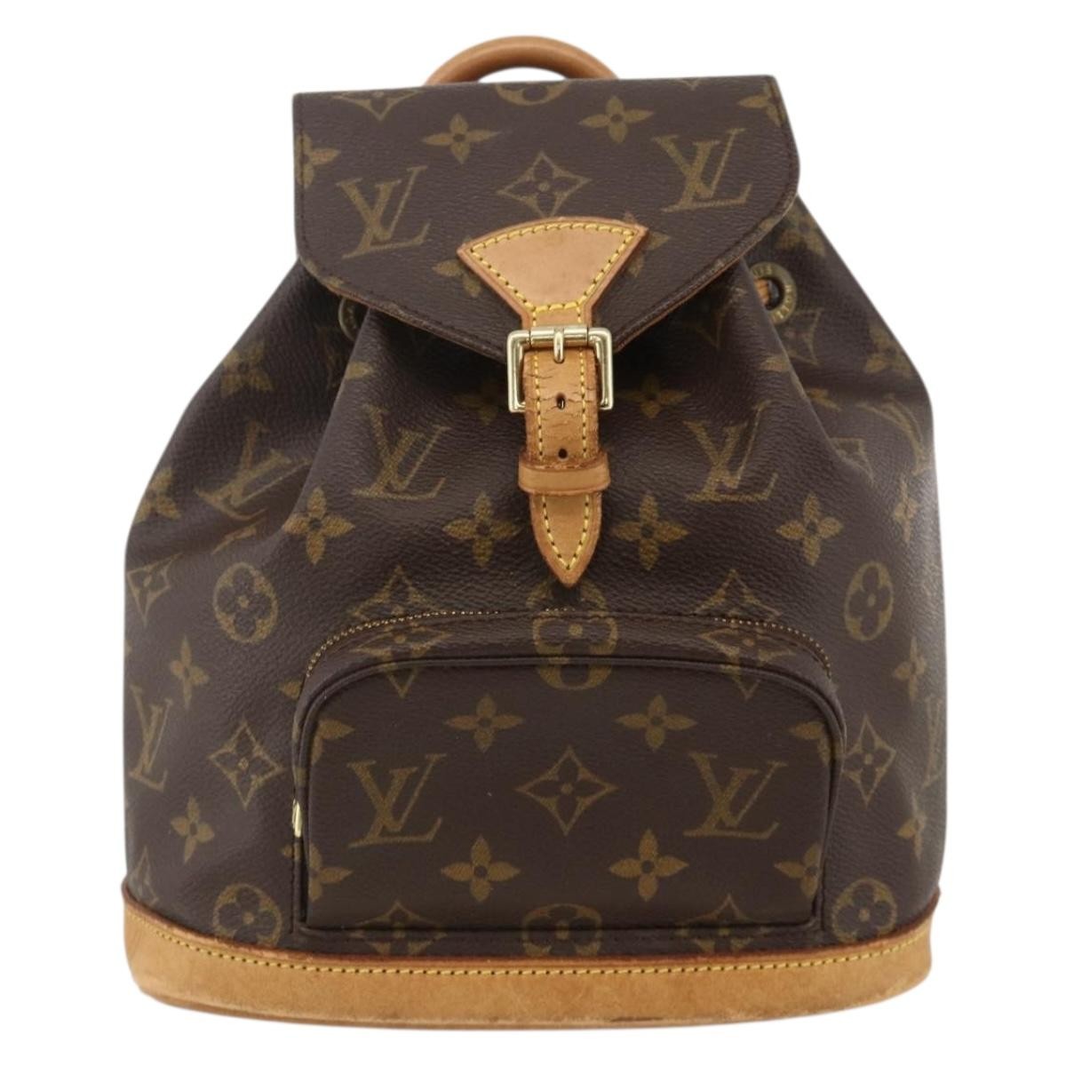 Louis Vuitton Vintage Montsouris Monogram Canvas, Brown, Canvas, Backpack