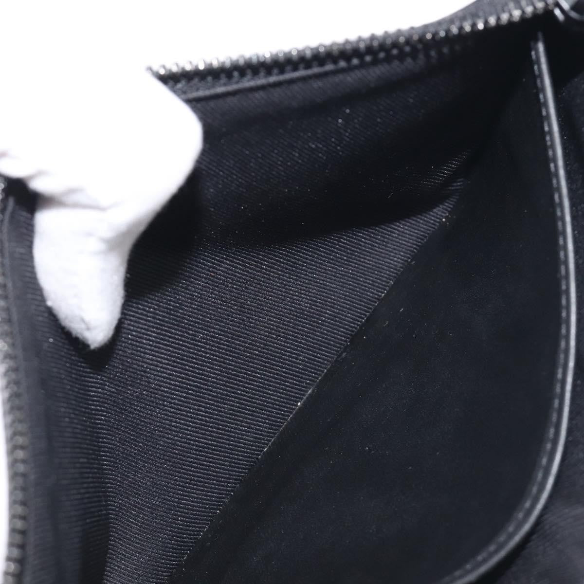 Louis Vuitton Discovery Pochette Monogram Shadow Leather, Black, Leather, Clutch