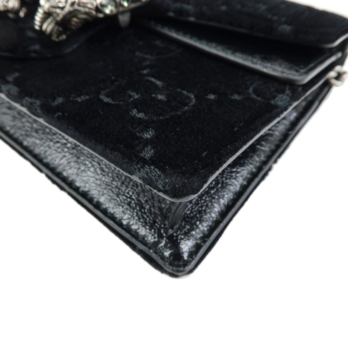 Gucci Dionysus Velvet, Black, Velvet, Handbag