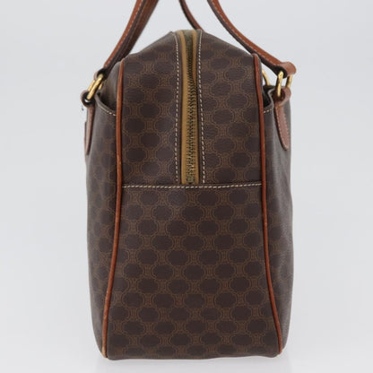 Celine Vintage Macadam Canvas and Leather, Brown, Canvas, Handbag