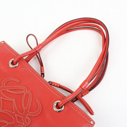 Loewe Anagram Leather, Red, Leather, Tote Bag