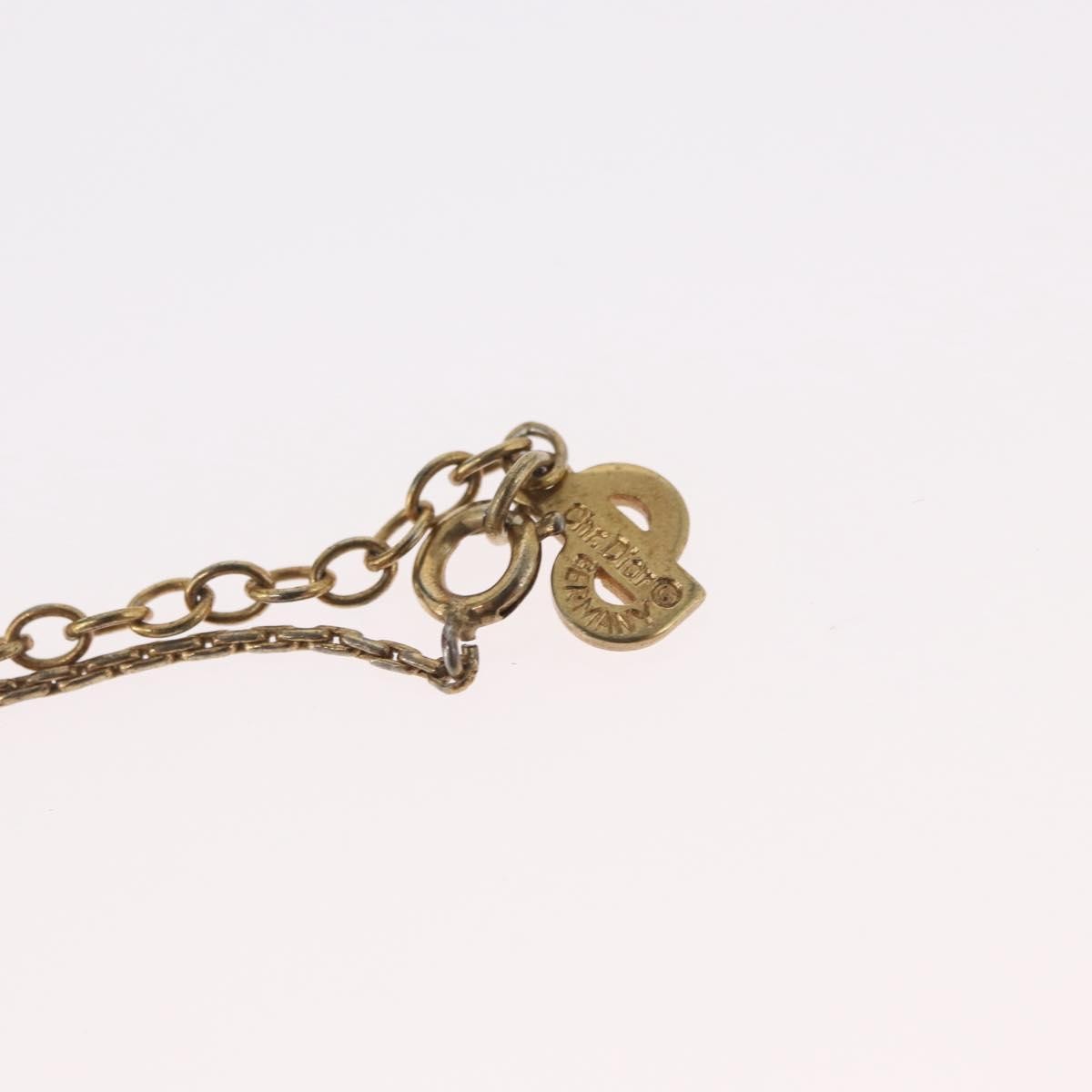 Christian Dior CD Pendant Metal and Crystals, Gold, Metal, Necklace