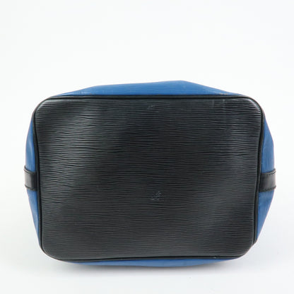 Louis Vuitton Bicolor Petit Noe Epi Leather, Blue, Leather, Handbag
