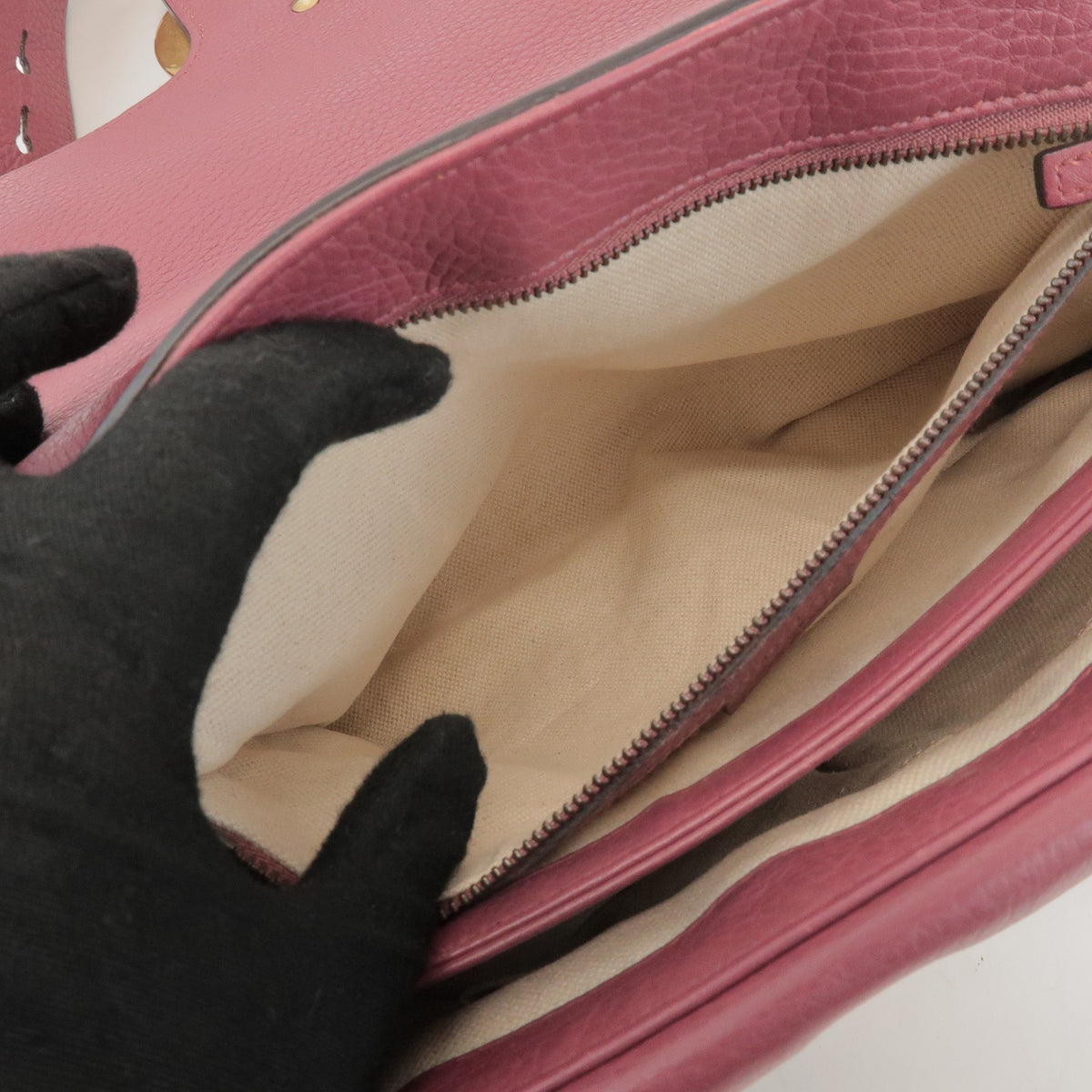 Gucci GG Marmont Leather, Pink, Leather, Shoulder Bag