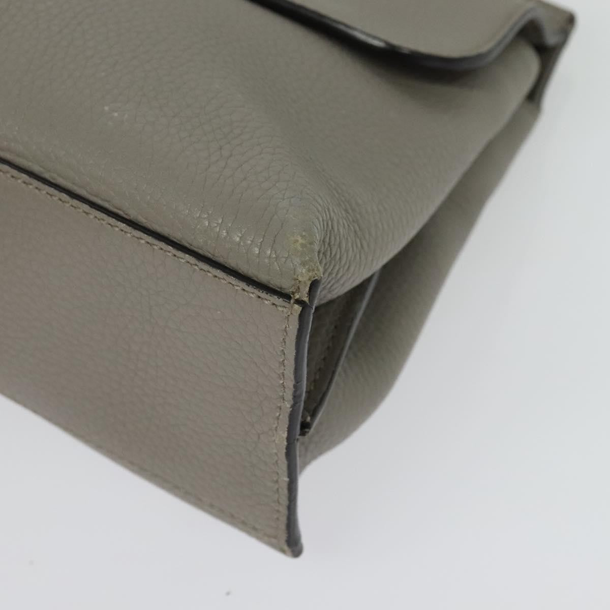 Gucci Bamboo Daily Top Handle Leather, Gray, Leather, Shoulder Bag