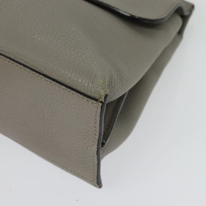 Gucci Bamboo Daily Top Handle Leather, Gray, Leather, Shoulder Bag