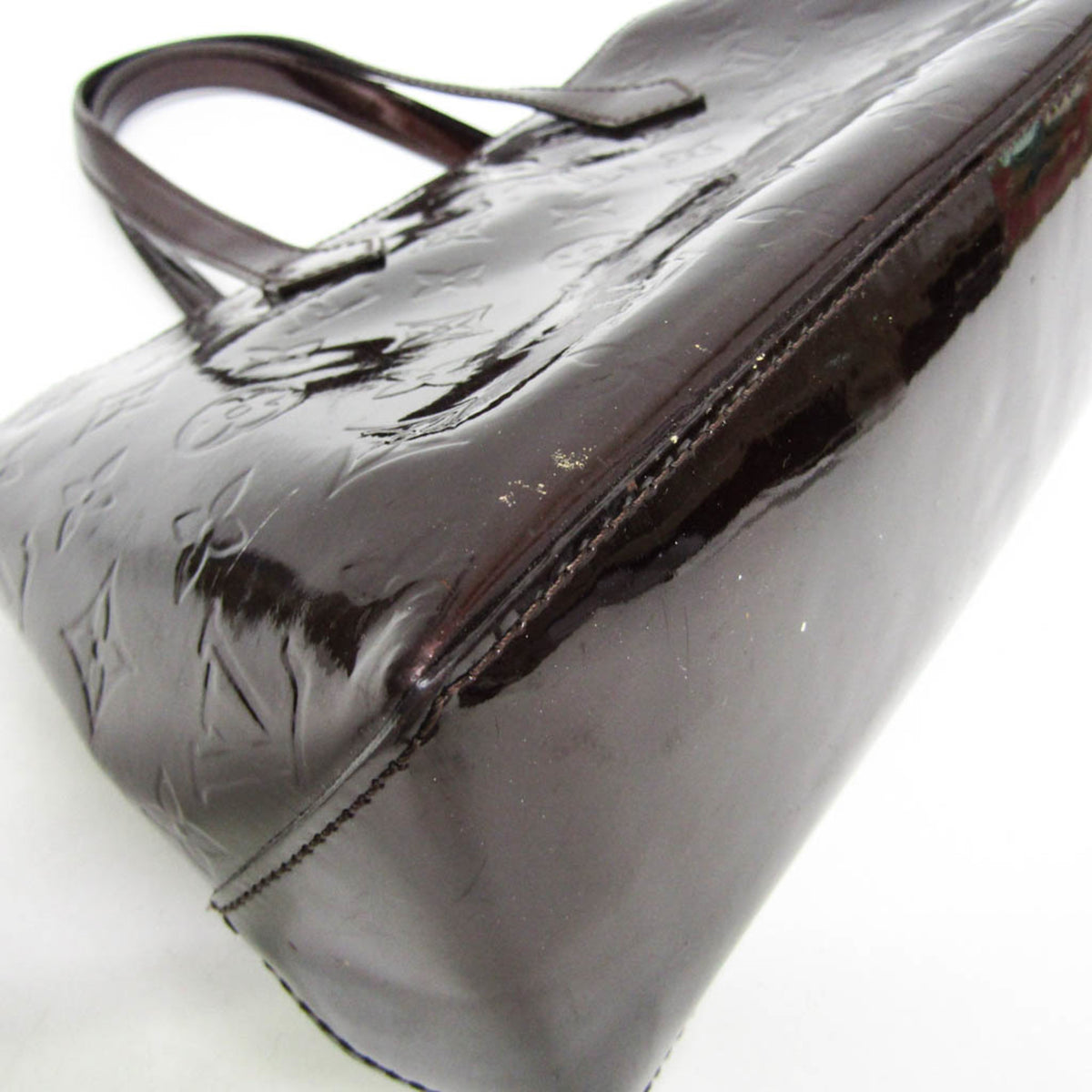 Louis Vuitton Wilshire Monogram Vernis, Burgundy, Patent Leather, Handbag