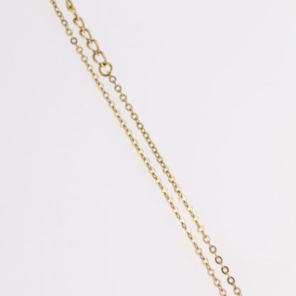 Christian Dior Logo Heart Pendant Metal, Gold, Metal, Necklace