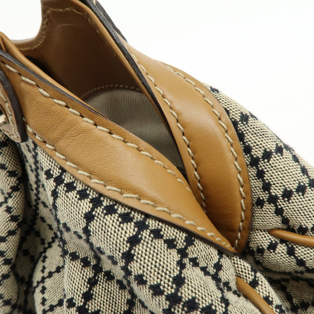 Gucci Sukey Microguccissima Leather, Beige, Canvas, Tote Bag