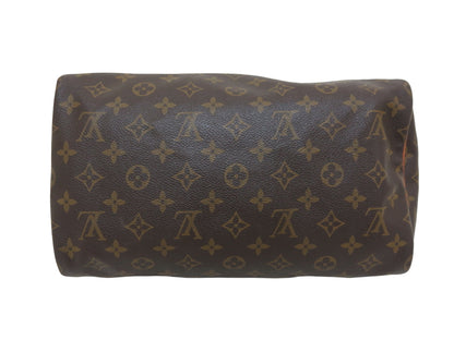 Louis Vuitton Speedy Monogram, Brown, Canvas, Handbag