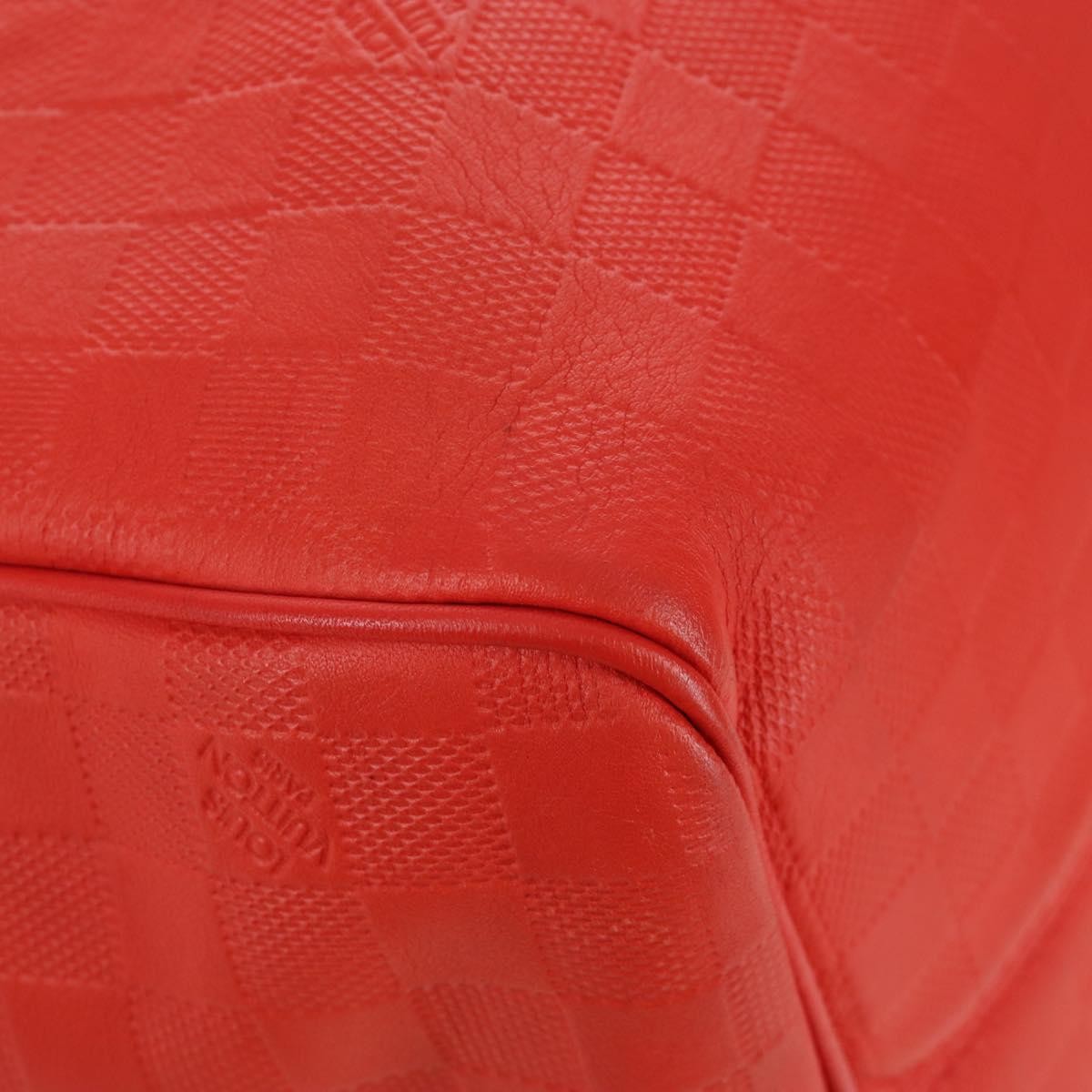 Louis Vuitton Keepall Bandouliere Damier Infini Leather, Red, Leather, Travel Bag