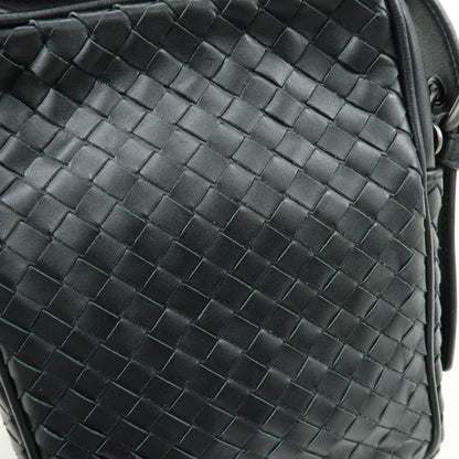 Bottega Veneta Front Pocket Messenger Intrecciato Nappa, Black, Leather, Handbag