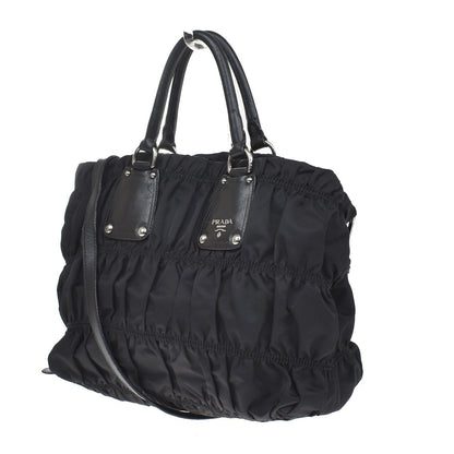 Prada Gaufre Shopping Tessuto, Black, Nylon, Tote Bag