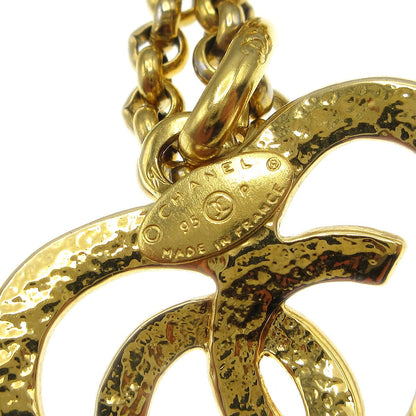 Chanel CC Heart Pendant Metal, Gold, Gold Plated, Necklace