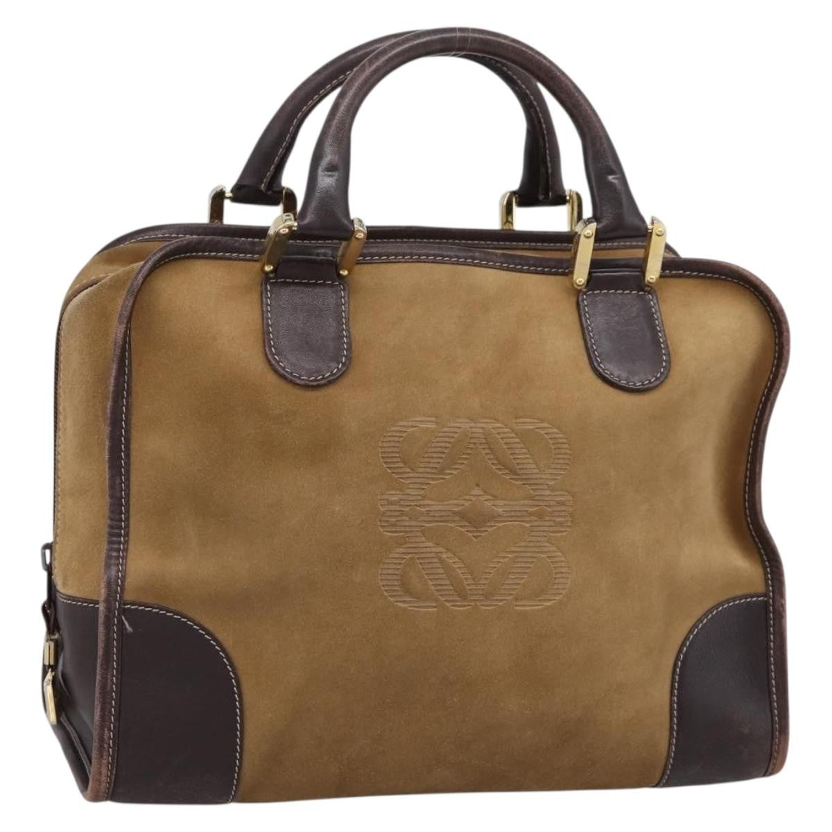 Loewe Amazona Suede, Beige, Suede, Handbag