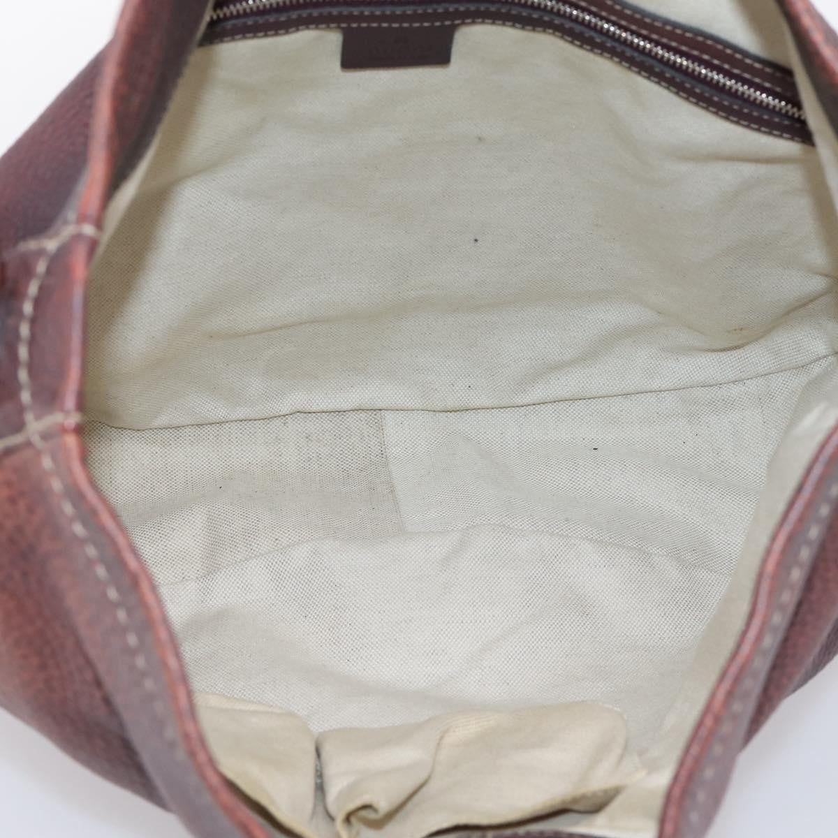 Gucci Charlotte Leather, Brown, Leather, Tote Bag