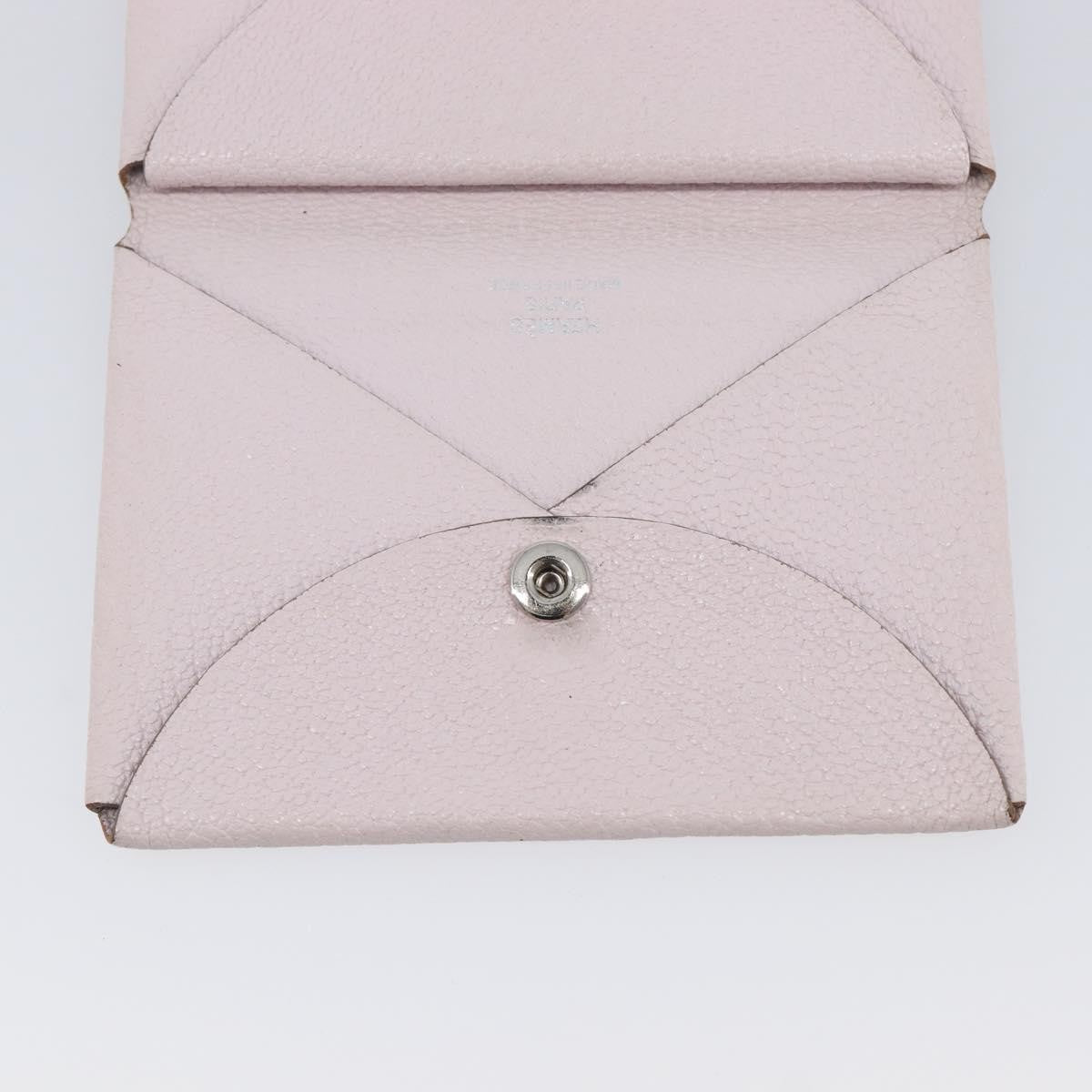 Hermes Calvi Duo Card Holder Chevre Mysore, Pink, Leather, Card Holder