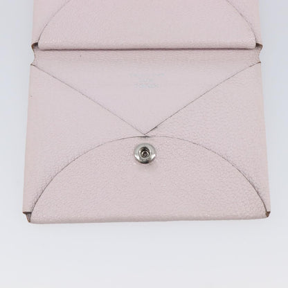 Hermes Calvi Duo Card Holder Chevre Mysore, Pink, Leather, Card Holder