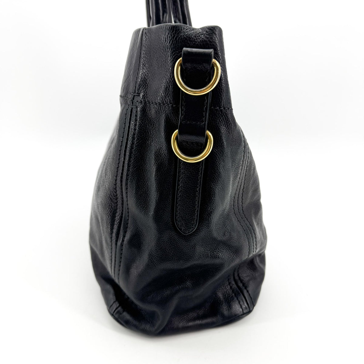 Prada Vitello Daino Leather, Black, Leather, Shoulder Bag
