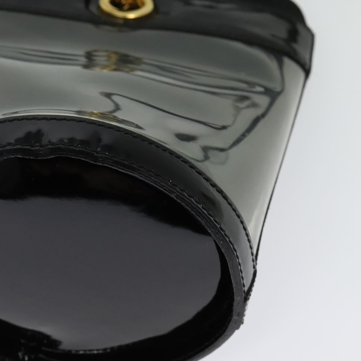 Salvatore Ferragamo Gancini Leather, Black, Leather, Shoulder Bag