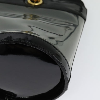 Salvatore Ferragamo Gancini Leather, Black, Leather, Shoulder Bag