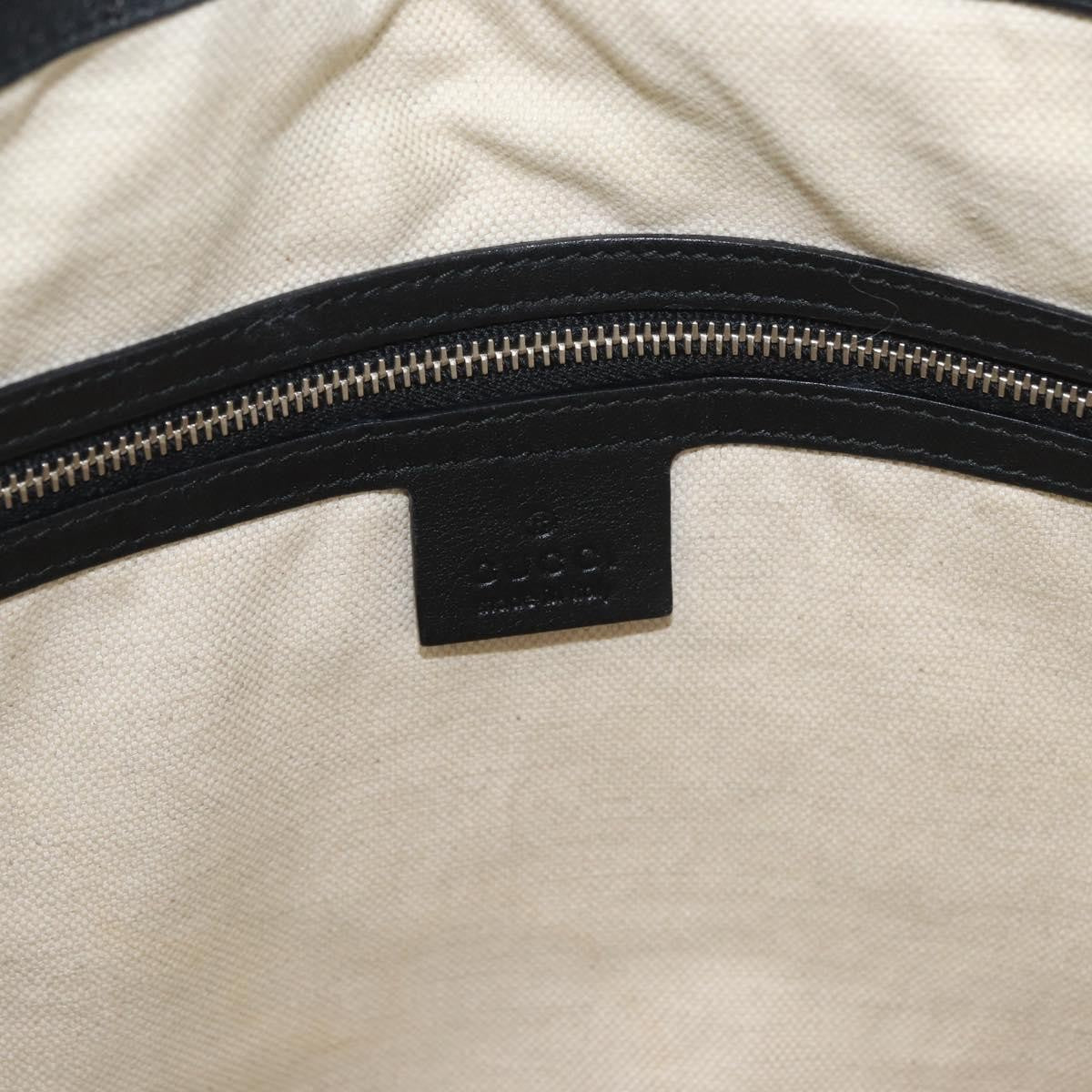 Gucci Braided Strap Zip Messenger Leather, Black, Leather, Crossbody Bag