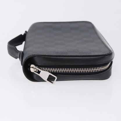 Louis Vuitton Zippy XL Damier Leather, Black, Canvas, Wallet
