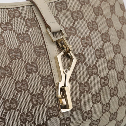 Gucci Jackie GG Canvas, Beige, Canvas, Tote Bag