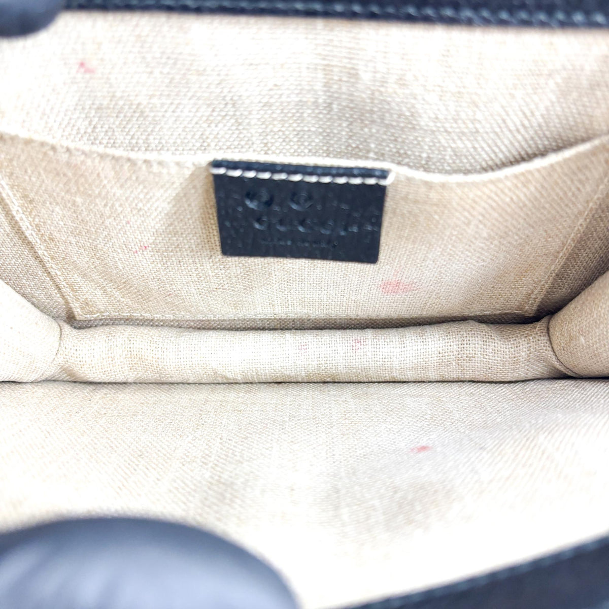 Gucci Interlocking Patent, Black, Leather, Shoulder Bag