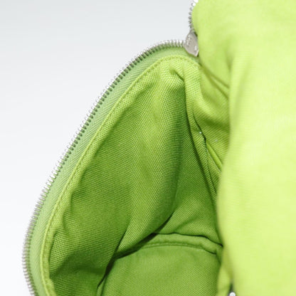 Prada Zipped Triangle Canvas, Green, Canvas, Crossbody Bag