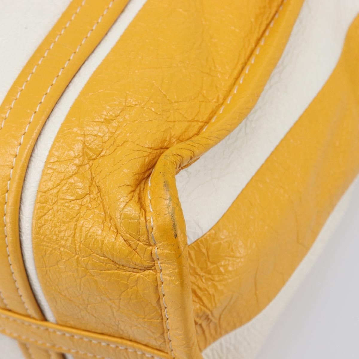 Balenciaga Bazar Leather, Yellow, Leather, Tote Bag