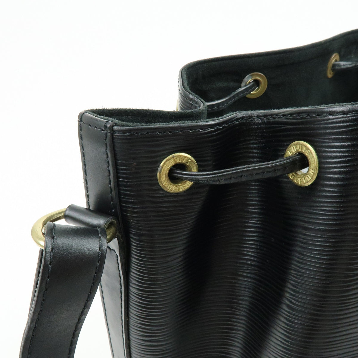 Louis Vuitton Noe Epi Leather, Black, Leather, Shoulder Bag