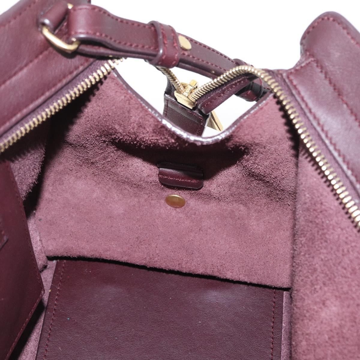 Saint Laurent Classic Y Cabas Leather, Purple, Leather, Tote Bag