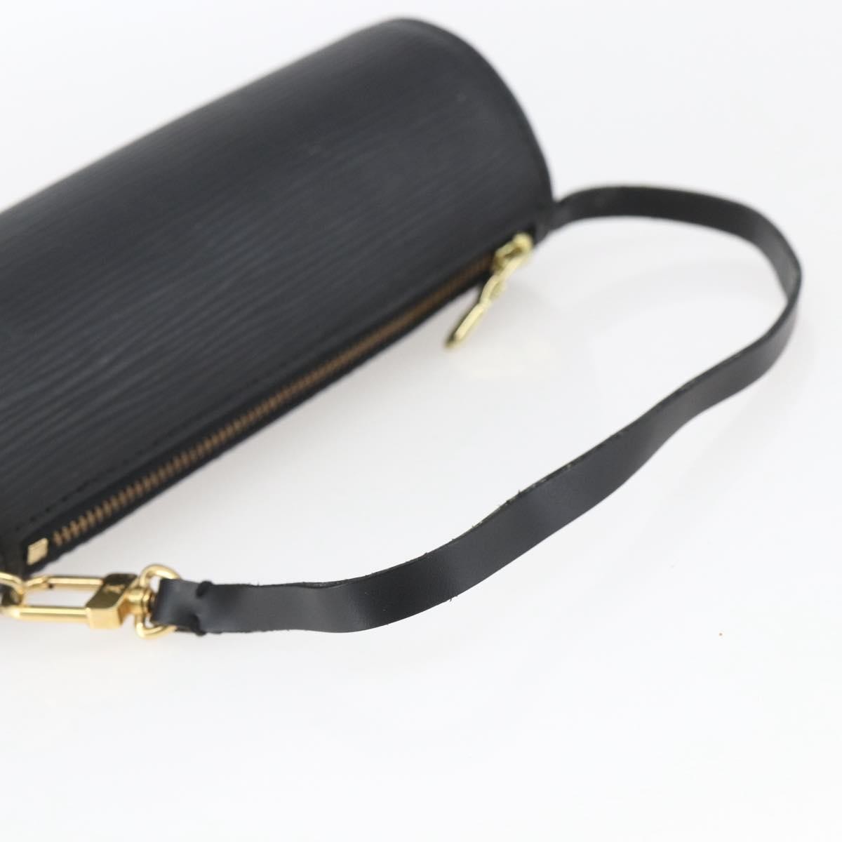 Louis Vuitton Soufflot Pochette Epi Leather, Black, Leather, Clutch