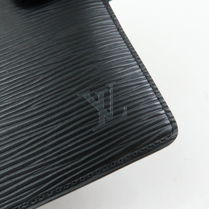 Louis Vuitton Ring Agenda Cover Epi Leather, Black, Leather, Briefcase
