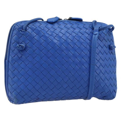 Bottega Veneta Nodini Intrecciato Nappa, Blue, Leather, Shoulder Bag
