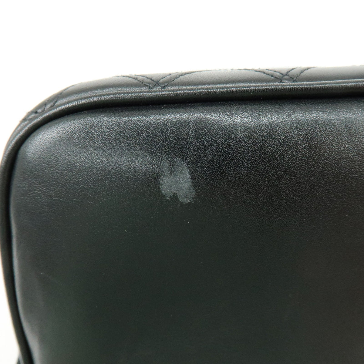 Chanel Vanity Leather, Black, Leather, Handbag
