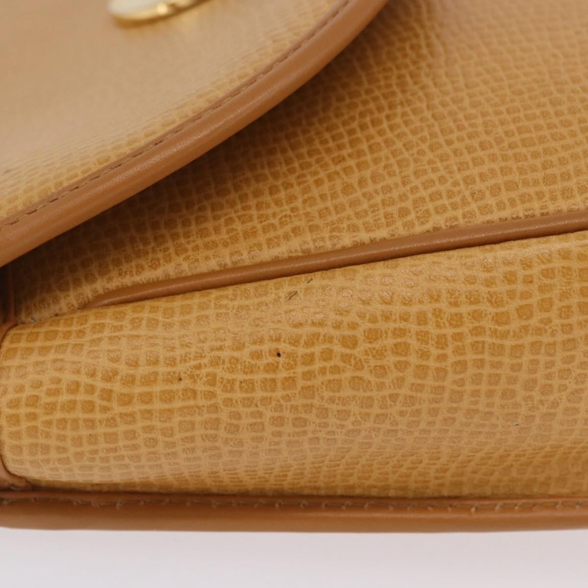 Christian Dior Vintage CD Flap Leather, Beige, Leather, Shoulder Bag