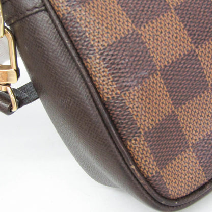 Louis Vuitton Trousse Make Up Damier Canvas, Brown, Canvas, Clutch
