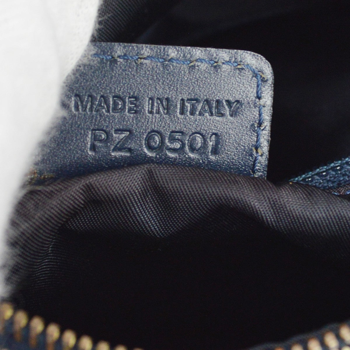 Christian Dior Vintage Trotter Boston Diorissimo Canvas, Navy, Canvas, Handbag