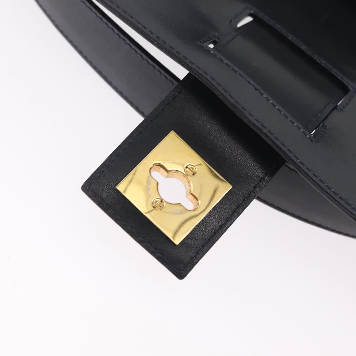 Celine Shoulder Leather, Navy, Leather, Shoulder Bag