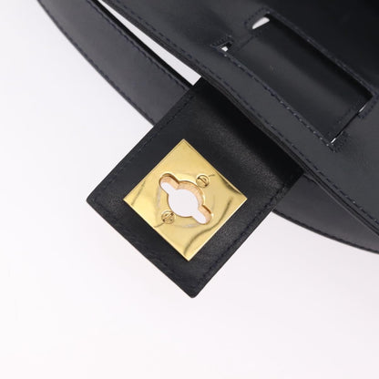 Celine Shoulder Leather, Navy, Leather, Shoulder Bag