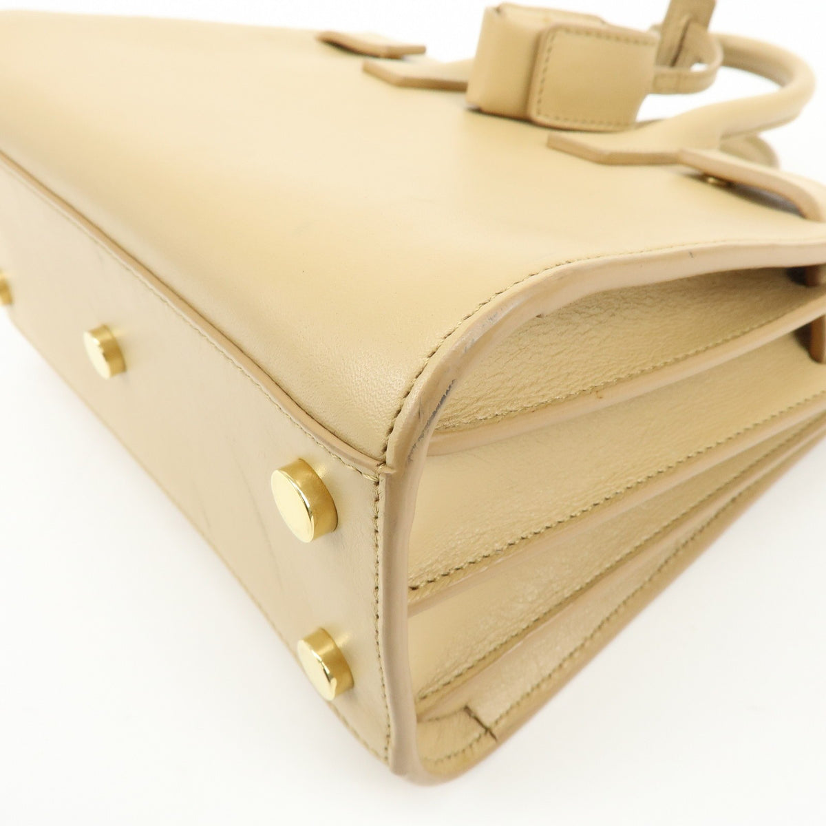 Saint Laurent Sac de Jour Leather, Beige, Leather, Handbag