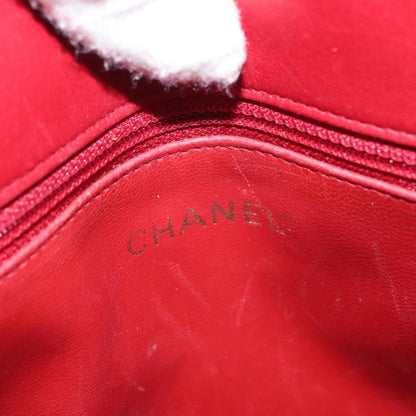 Chanel Vintage Slit Pocket Quilted Lambskin, Red, Leather, Shoulder Bag