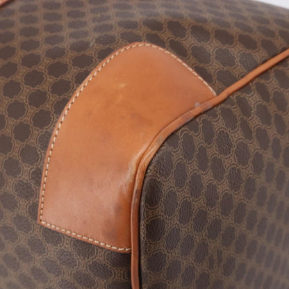 Celine Vintage Duffle Macadam Coated Canvas, Brown, Canvas, Handbag